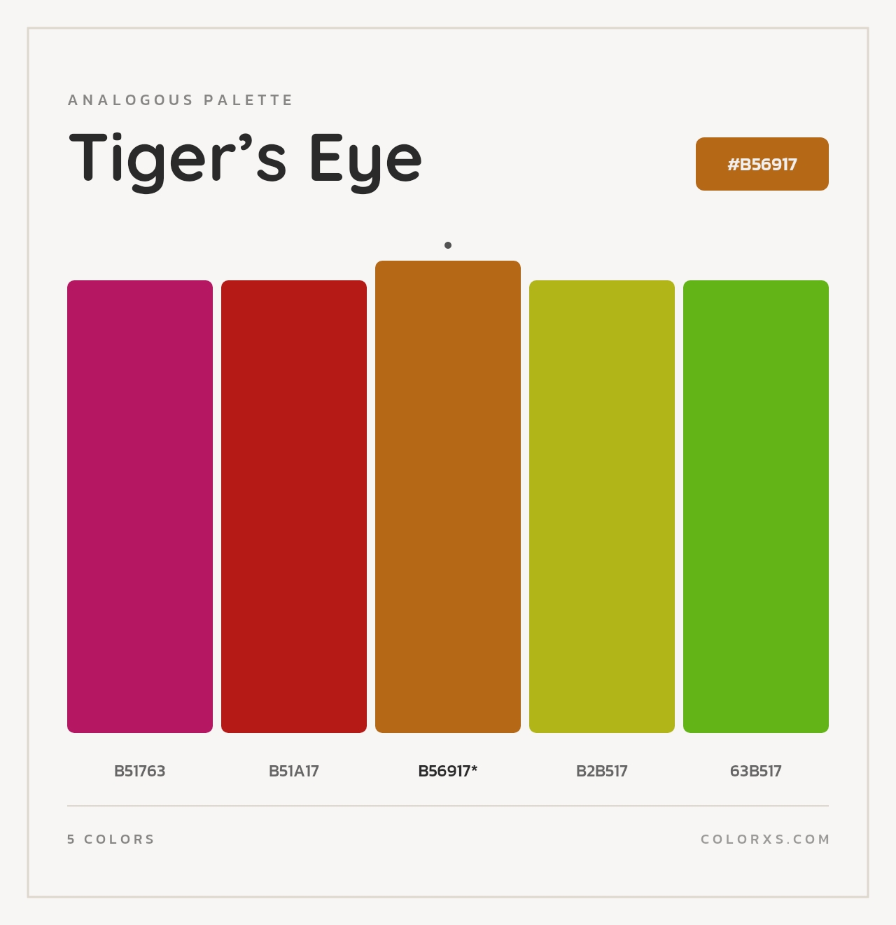 Tiger’s Eye - Analogous Color Palette