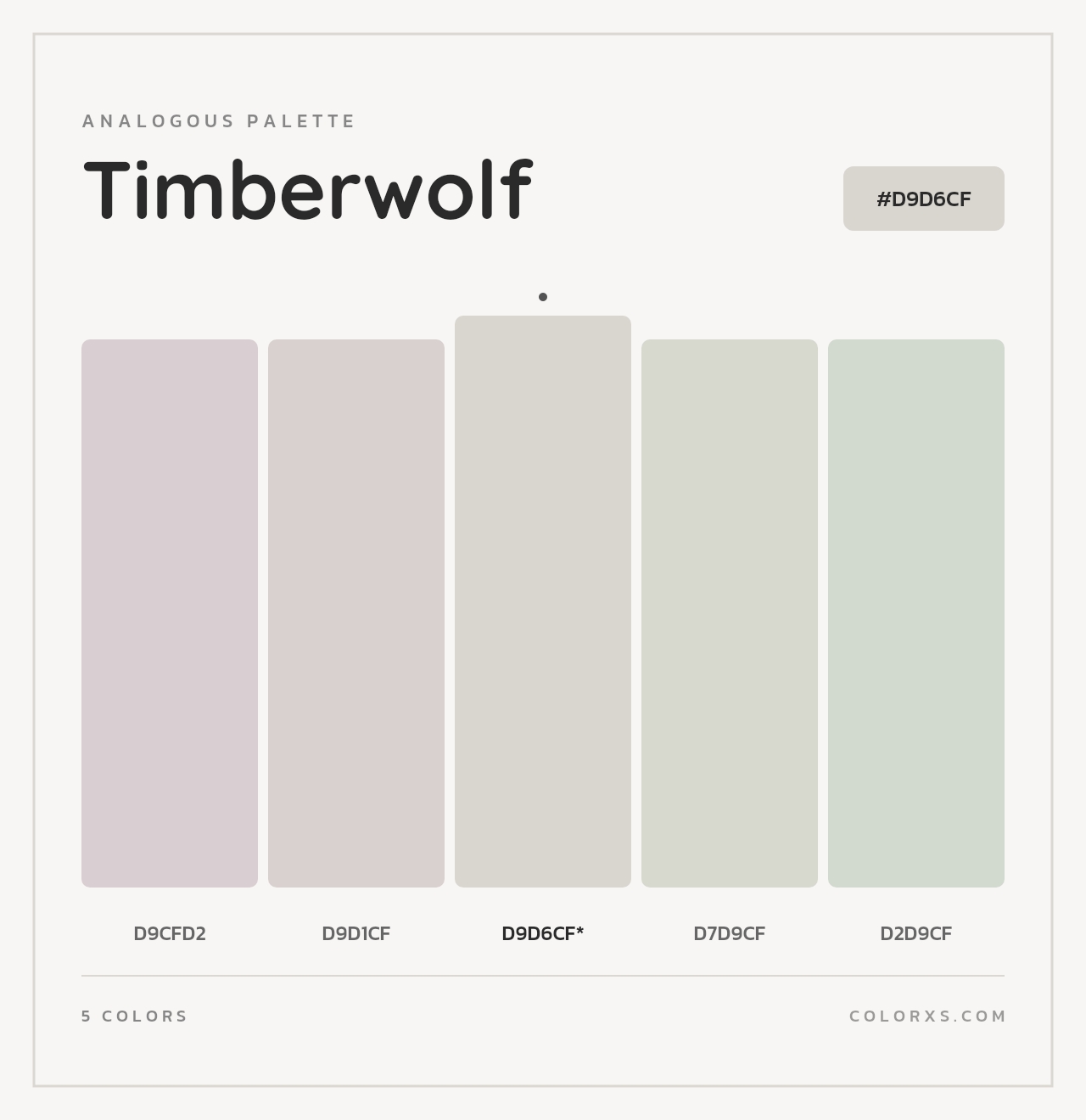 Timberwolf - Analogous Color Palette