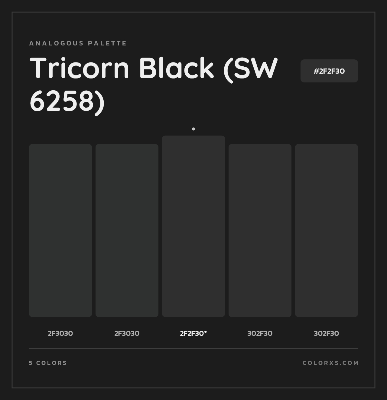 Tricorn Black (SW 6258) - Analogous Color Palette