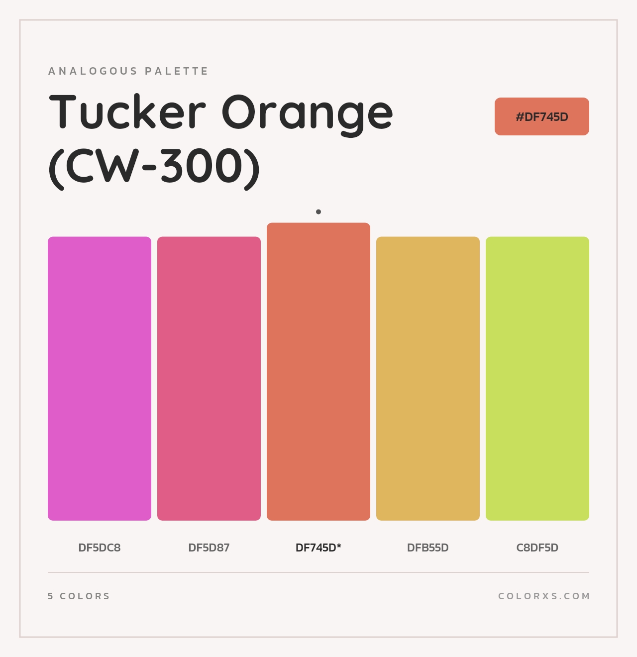 Tucker Orange (CW-300) - Analogous Color Palette