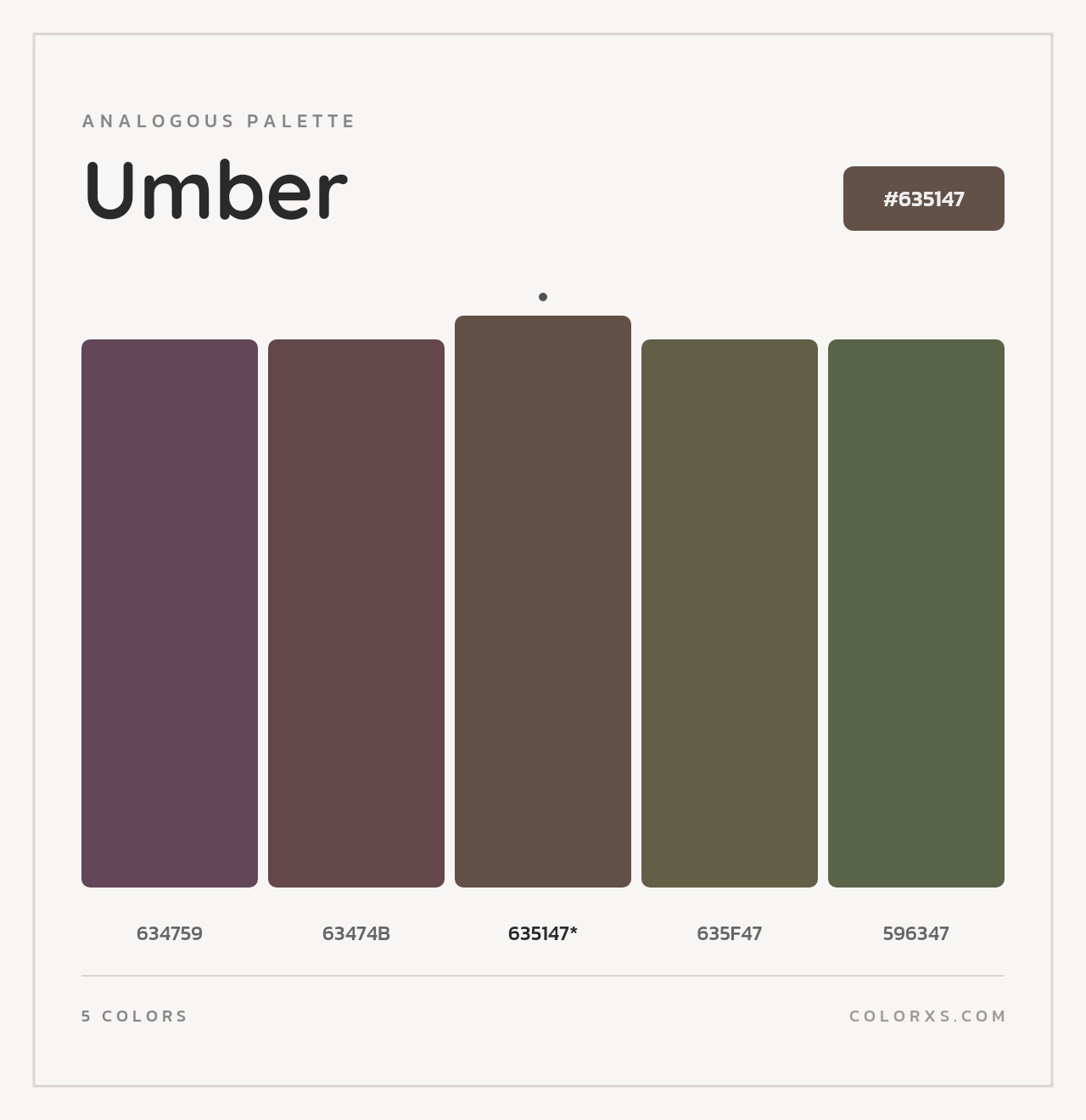 Umber - Analogous Color Palette
