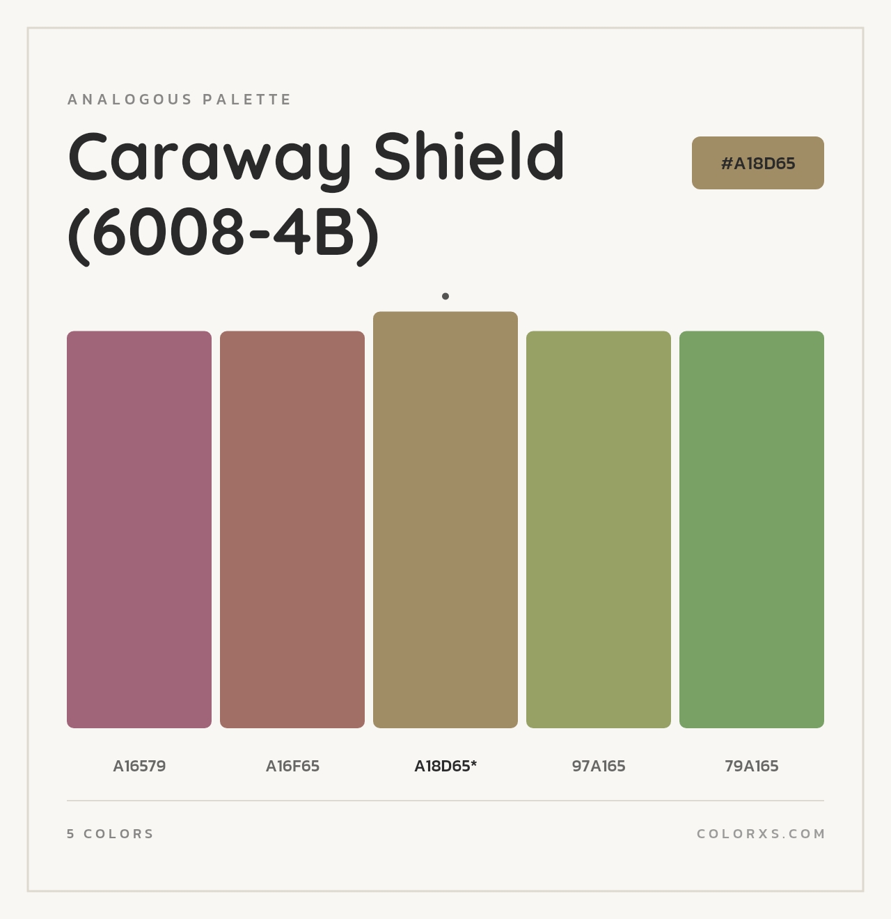 Caraway Shield (6008-4B) - Analogous Color Palette