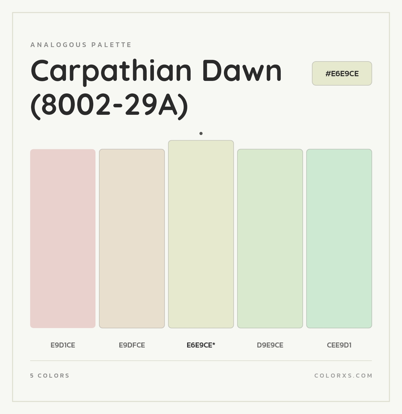 Carpathian Dawn (8002-29A) - Analogous Color Palette