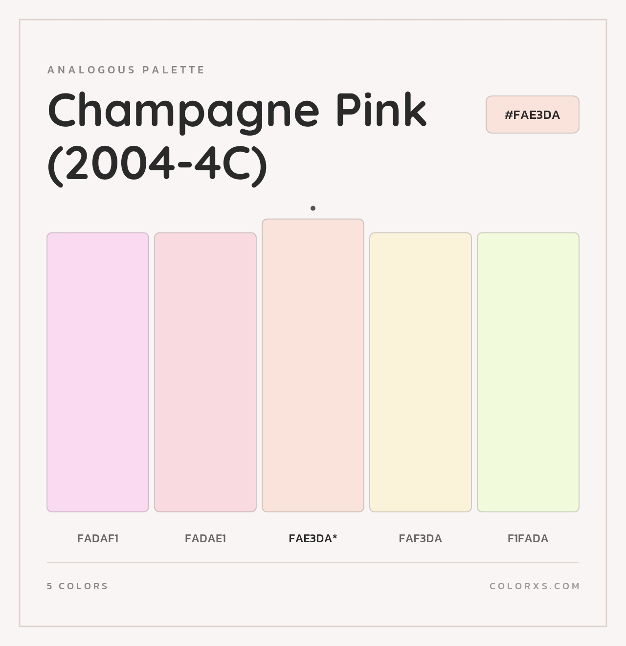 Champagne Pink (2004-4C) - Analogous Color Palette