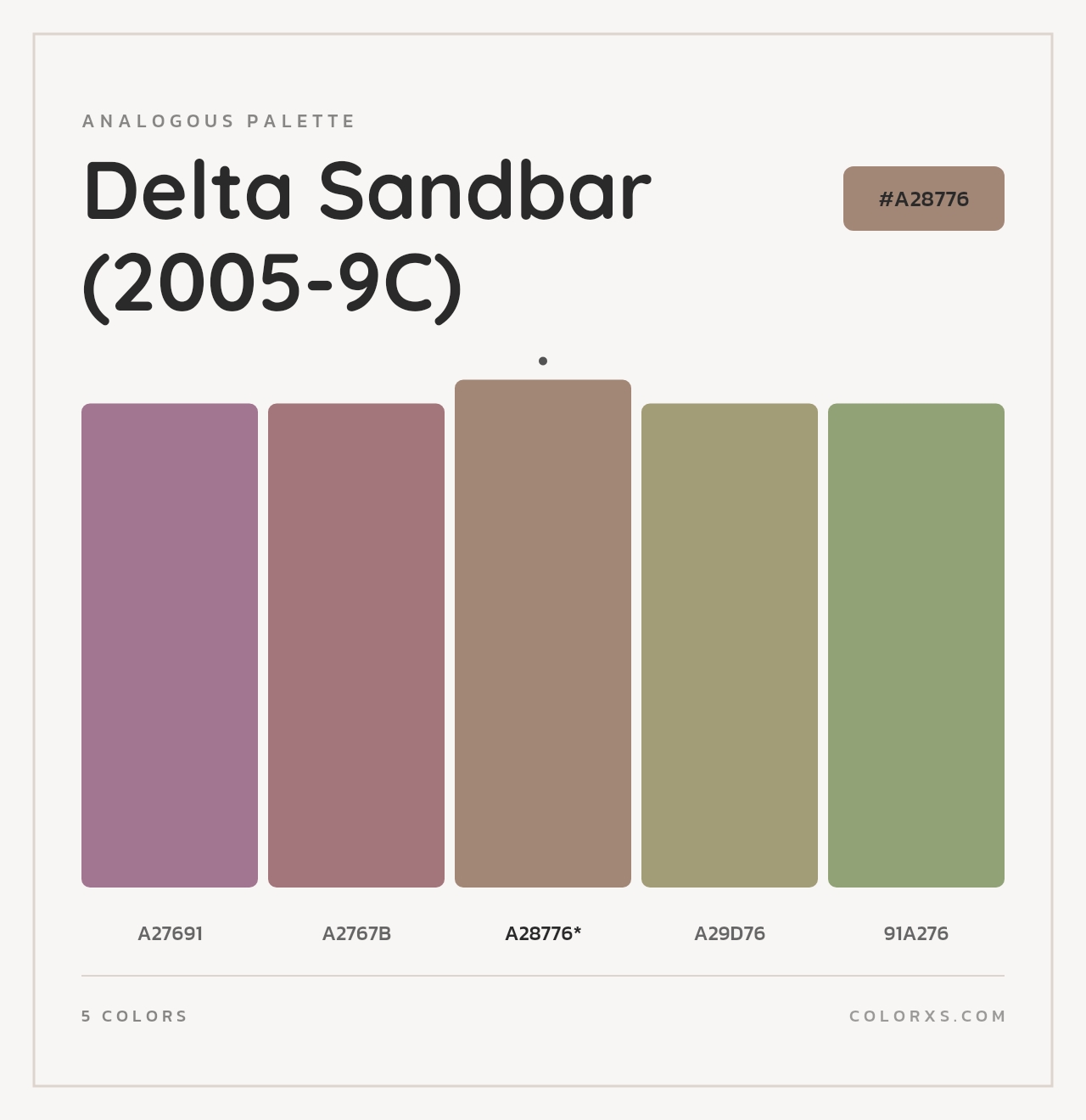 Delta Sandbar (2005-9C) - Analogous Color Palette
