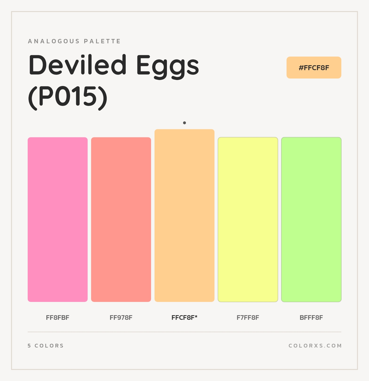 Deviled Eggs (P015) - Analogous Color Palette
