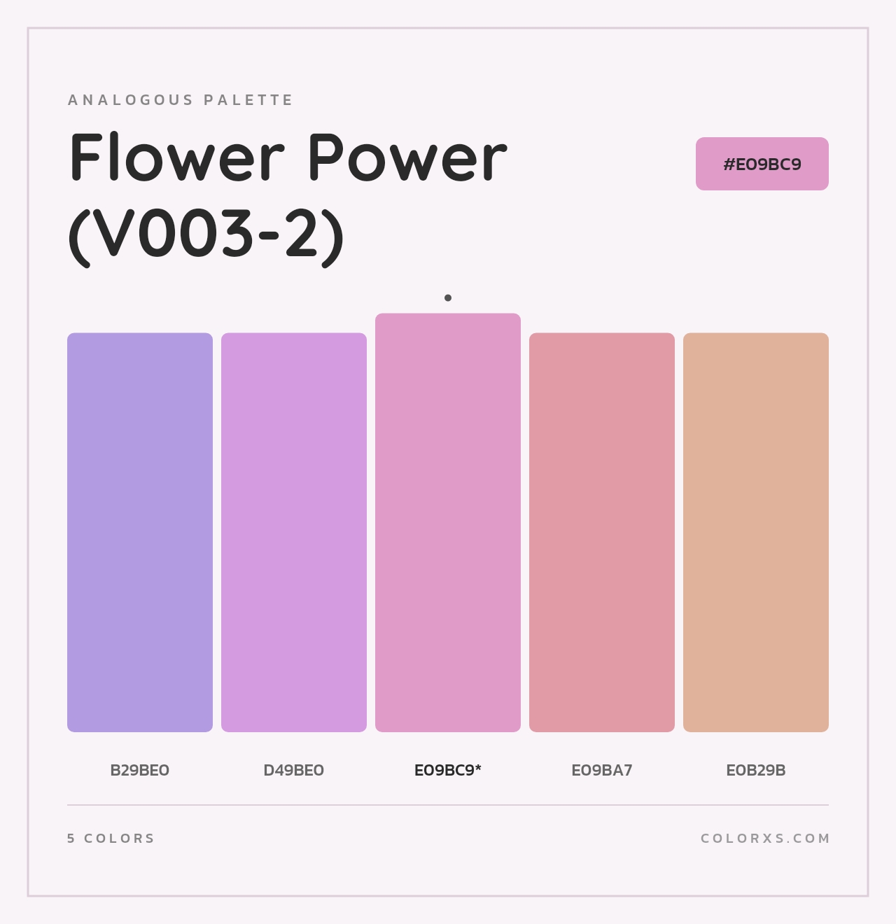 Flower Power (V003-2) - Analogous Color Palette