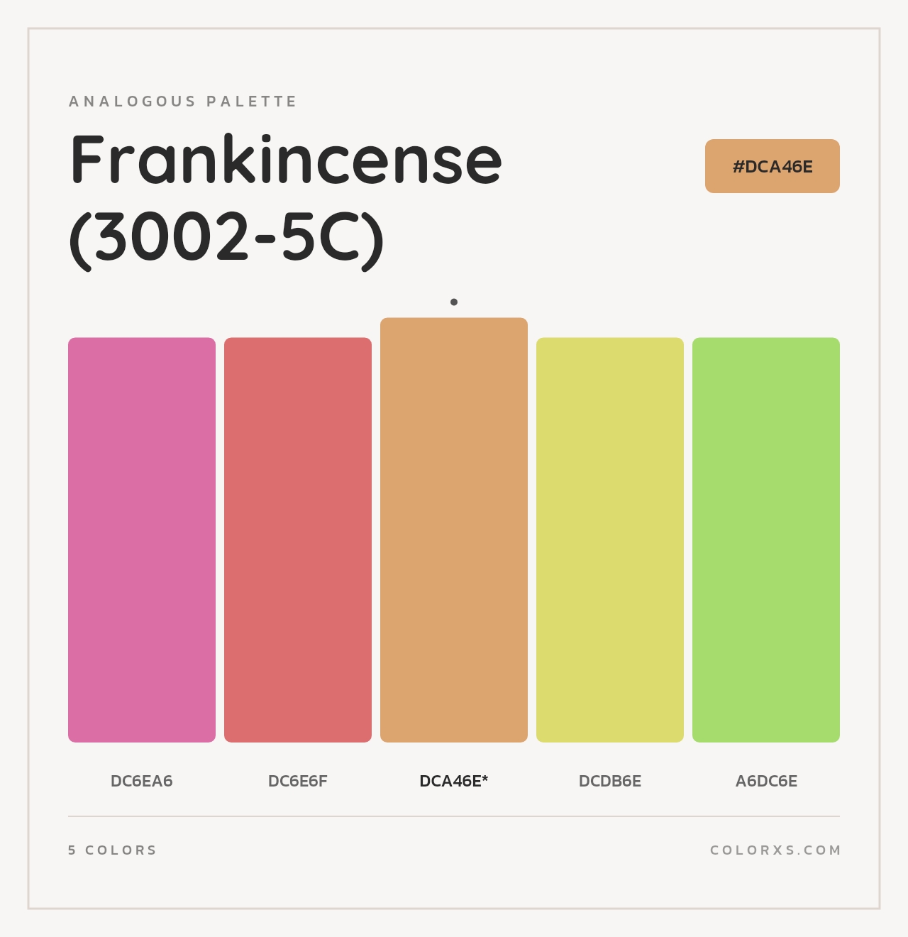 Frankincense (3002-5C) - Analogous Color Palette
