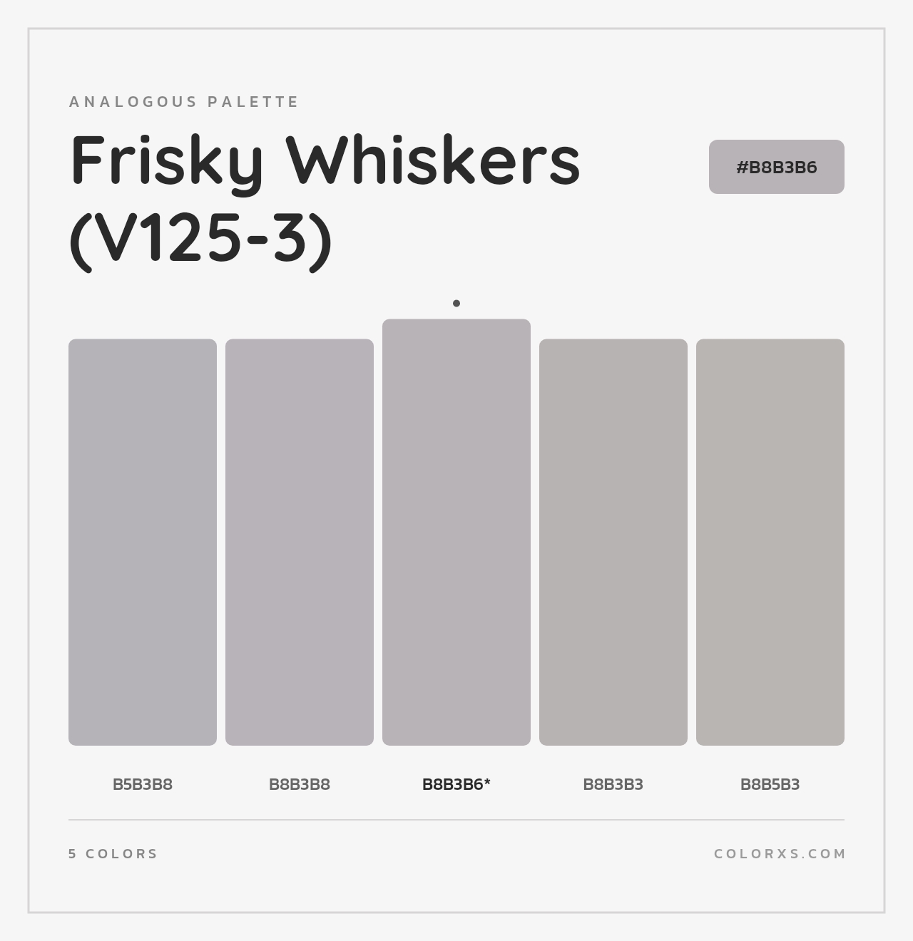 Frisky Whiskers (V125-3) - Analogous Color Palette