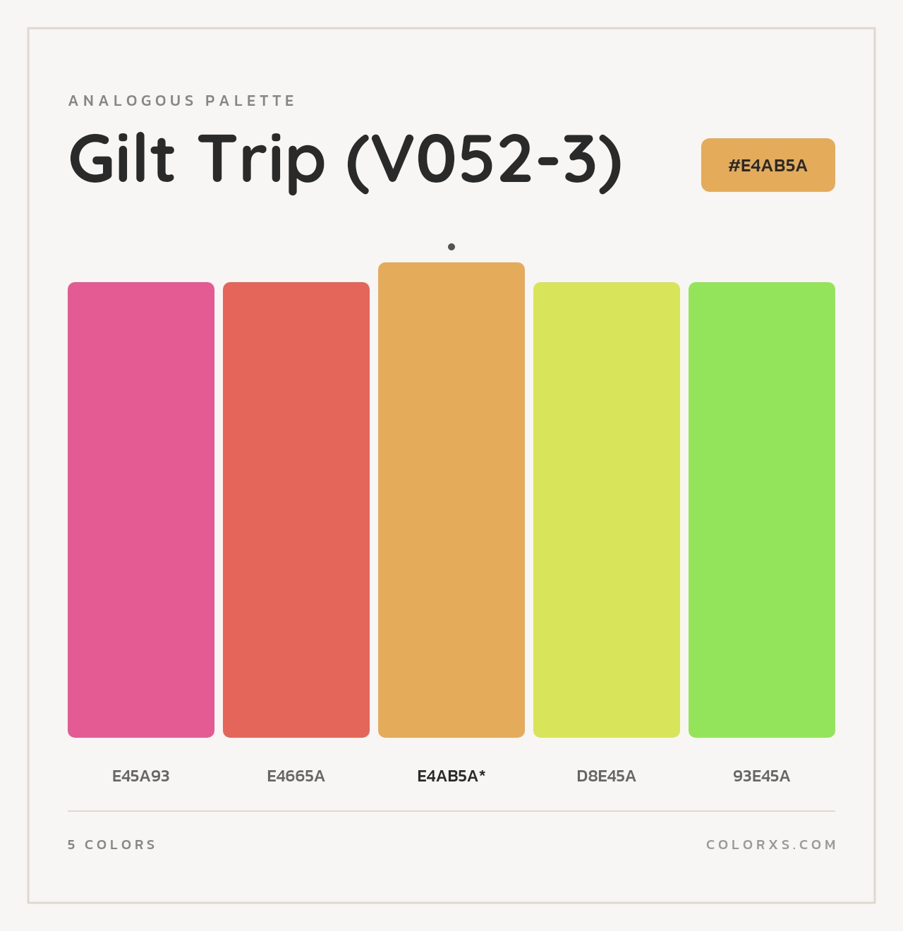 Gilt Trip (V052-3) - Analogous Color Palette
