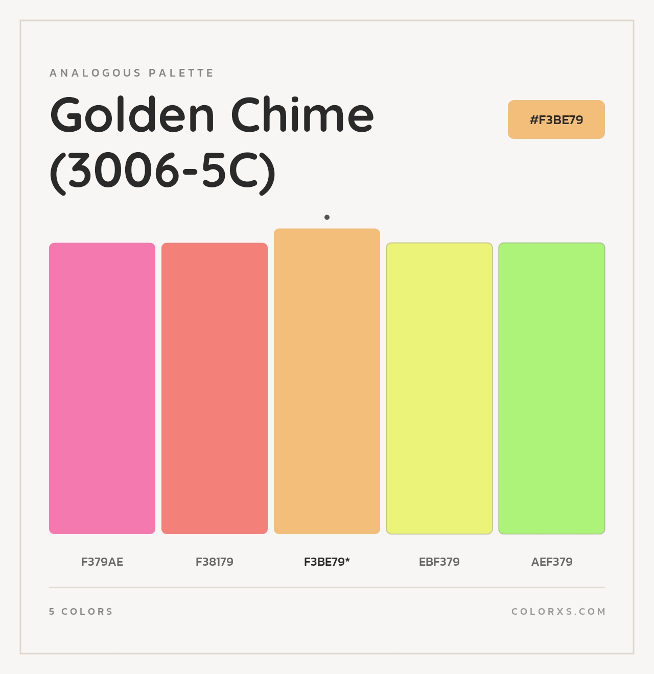 Golden Chime (3006-5C) - Analogous Color Palette