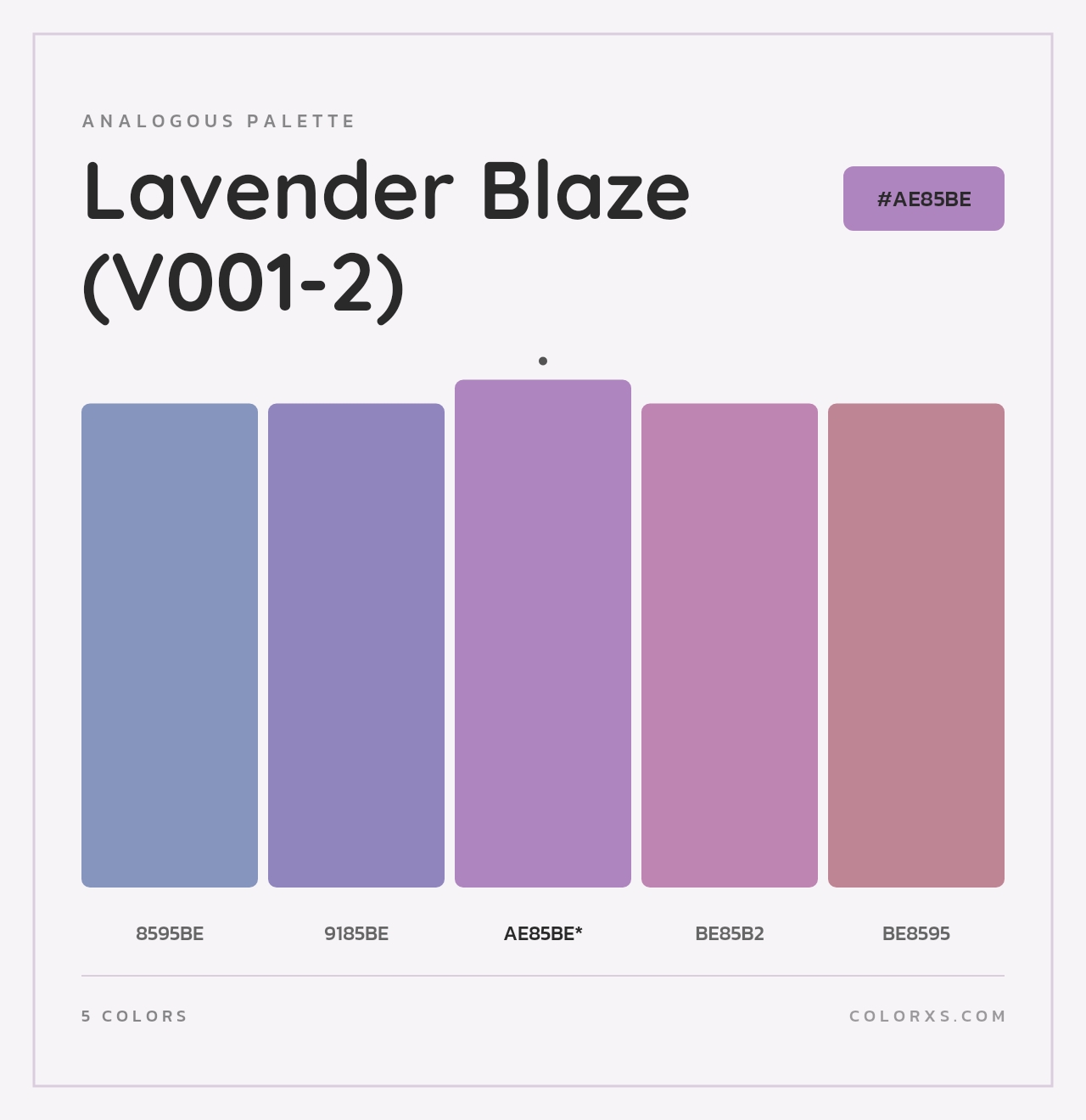 Lavender Blaze (V001-2) - Analogous Color Palette