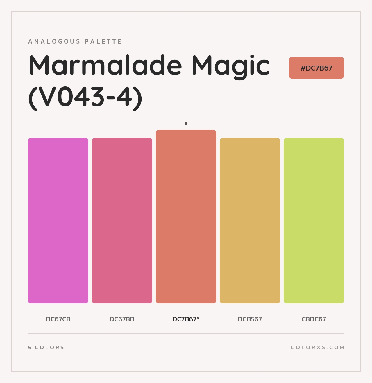 Marmalade Magic (V043-4) - Analogous Color Palette