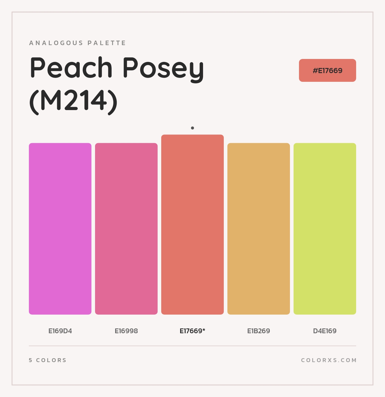 Peach Posey (M214) - Analogous Color Palette