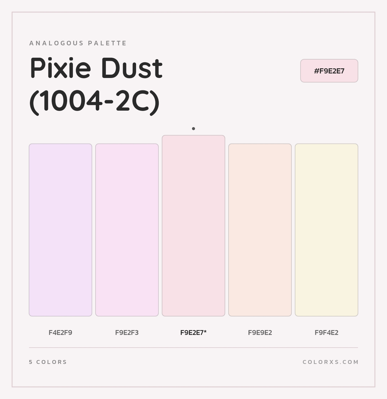 Pixie Dust (1004-2C) - Analogous Color Palette
