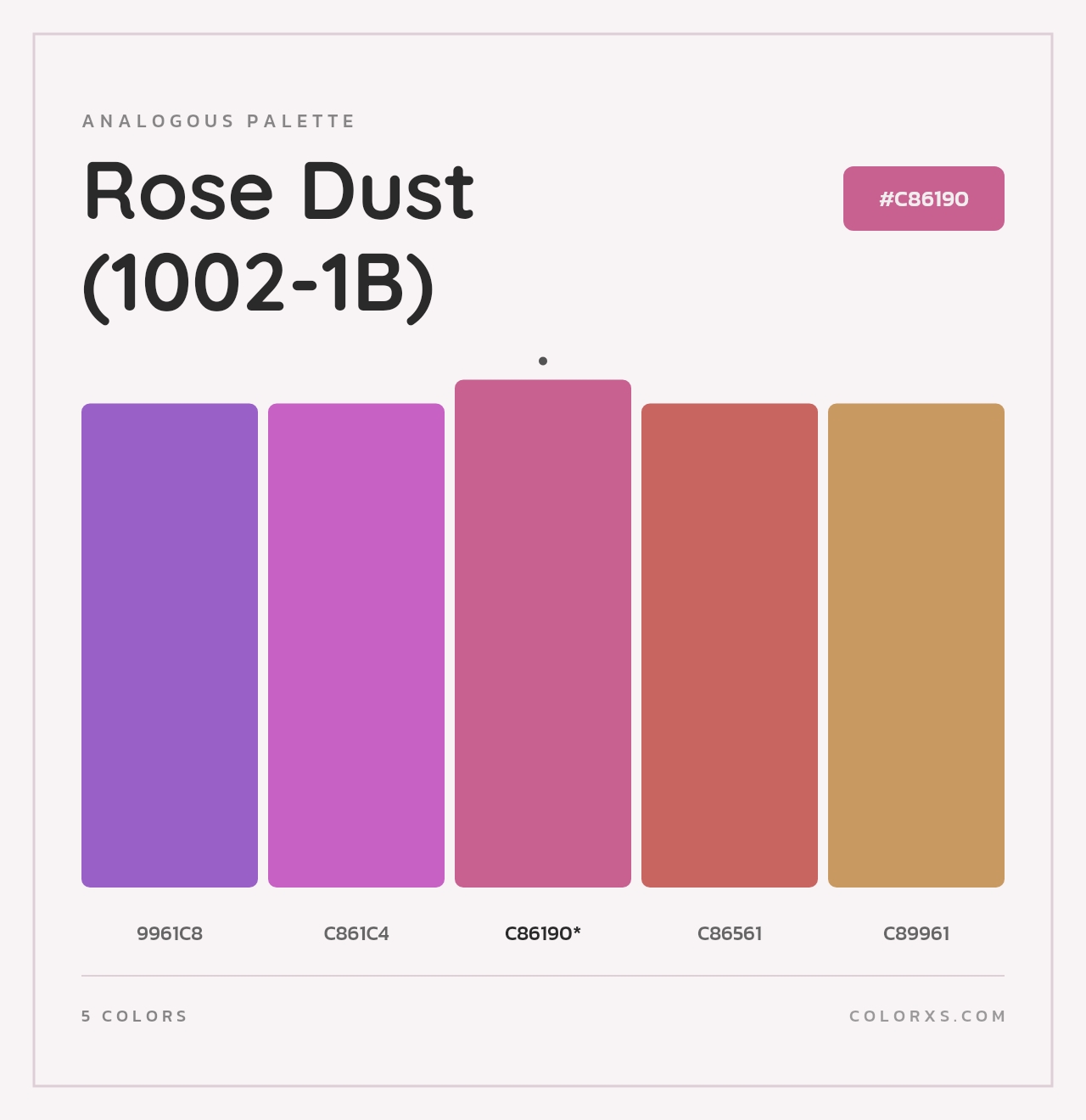 Rose Dust (1002-1B) - Analogous Color Palette
