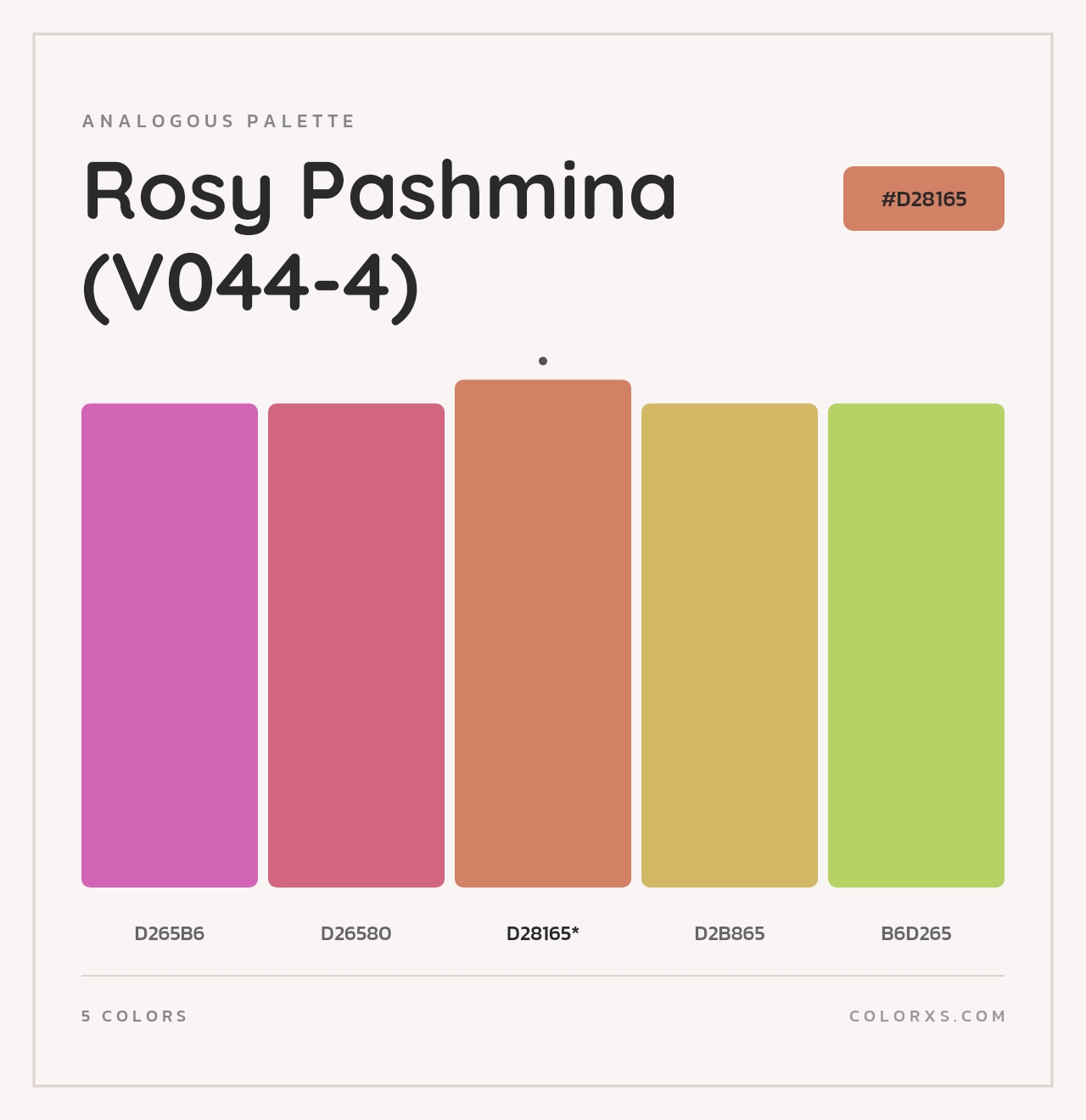 Rosy Pashmina (V044-4) - Analogous Color Palette
