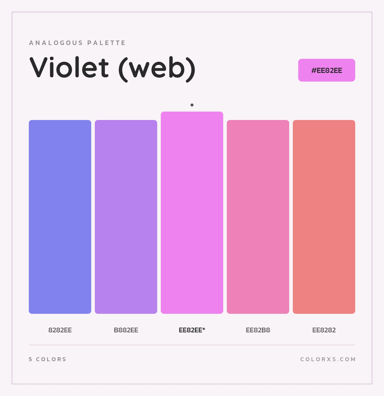 Violet (web) - Analogous Color Palette