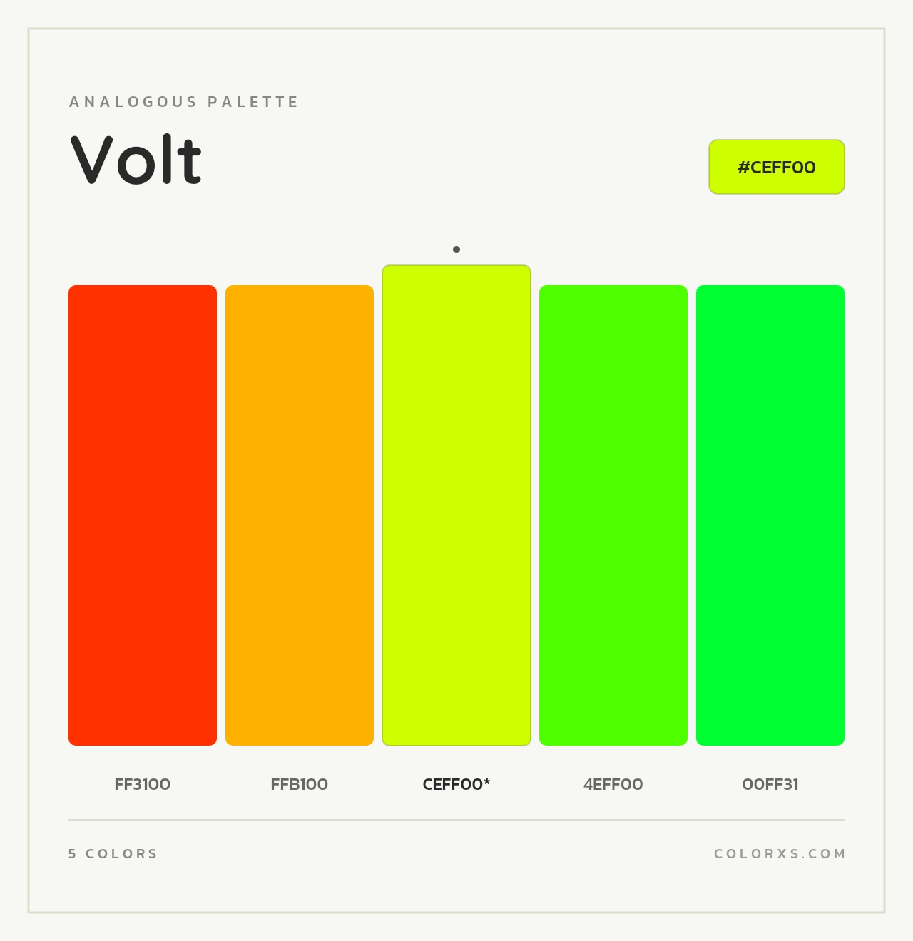 Volt - Analogous Color Palette