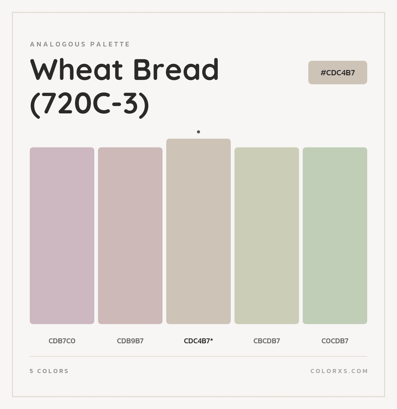 Wheat Bread (720C-3) - Analogous Color Palette