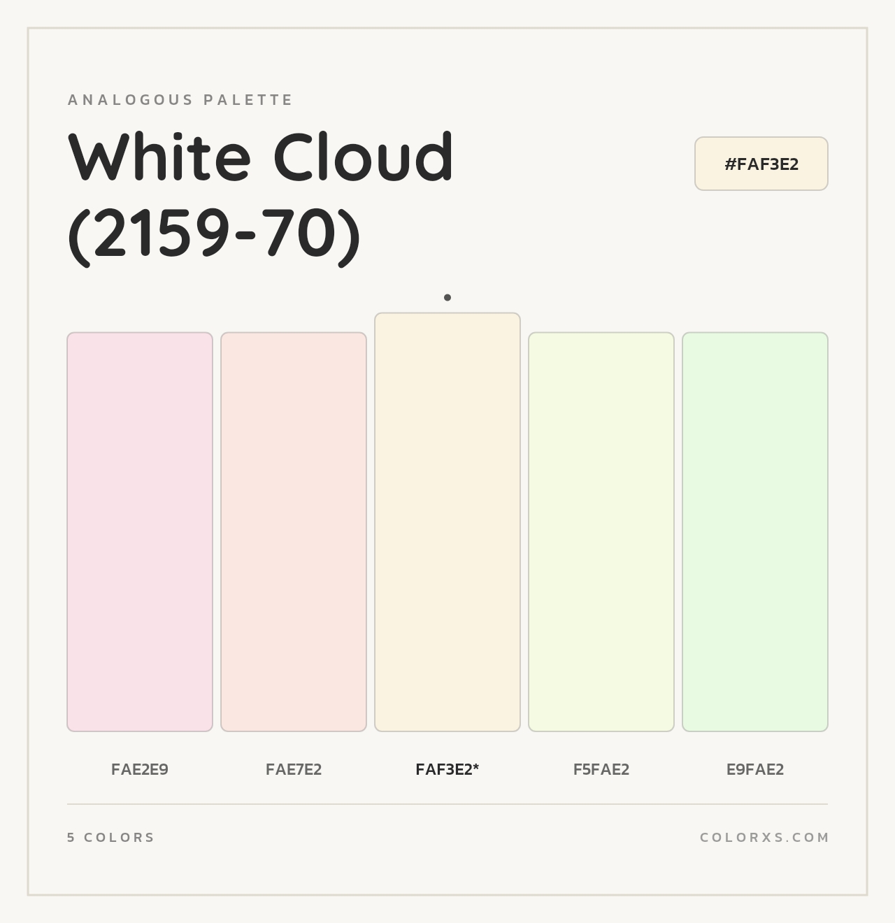 White Cloud (2159-70) - Analogous Color Palette