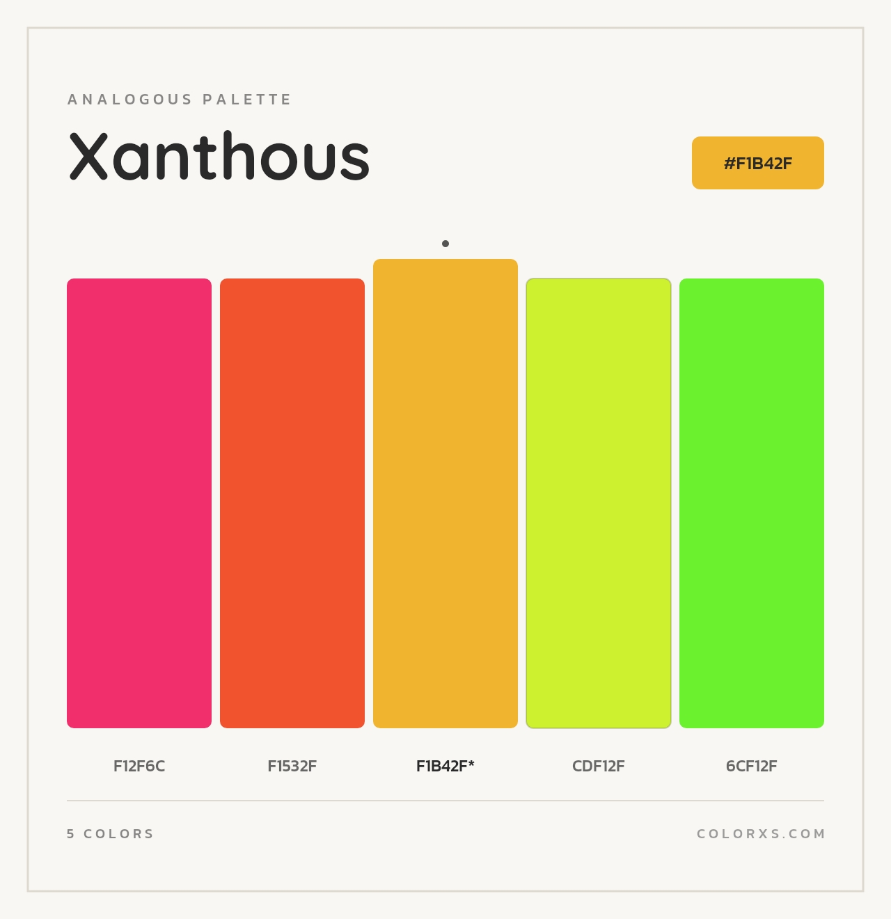 Xanthous - Analogous Color Palette