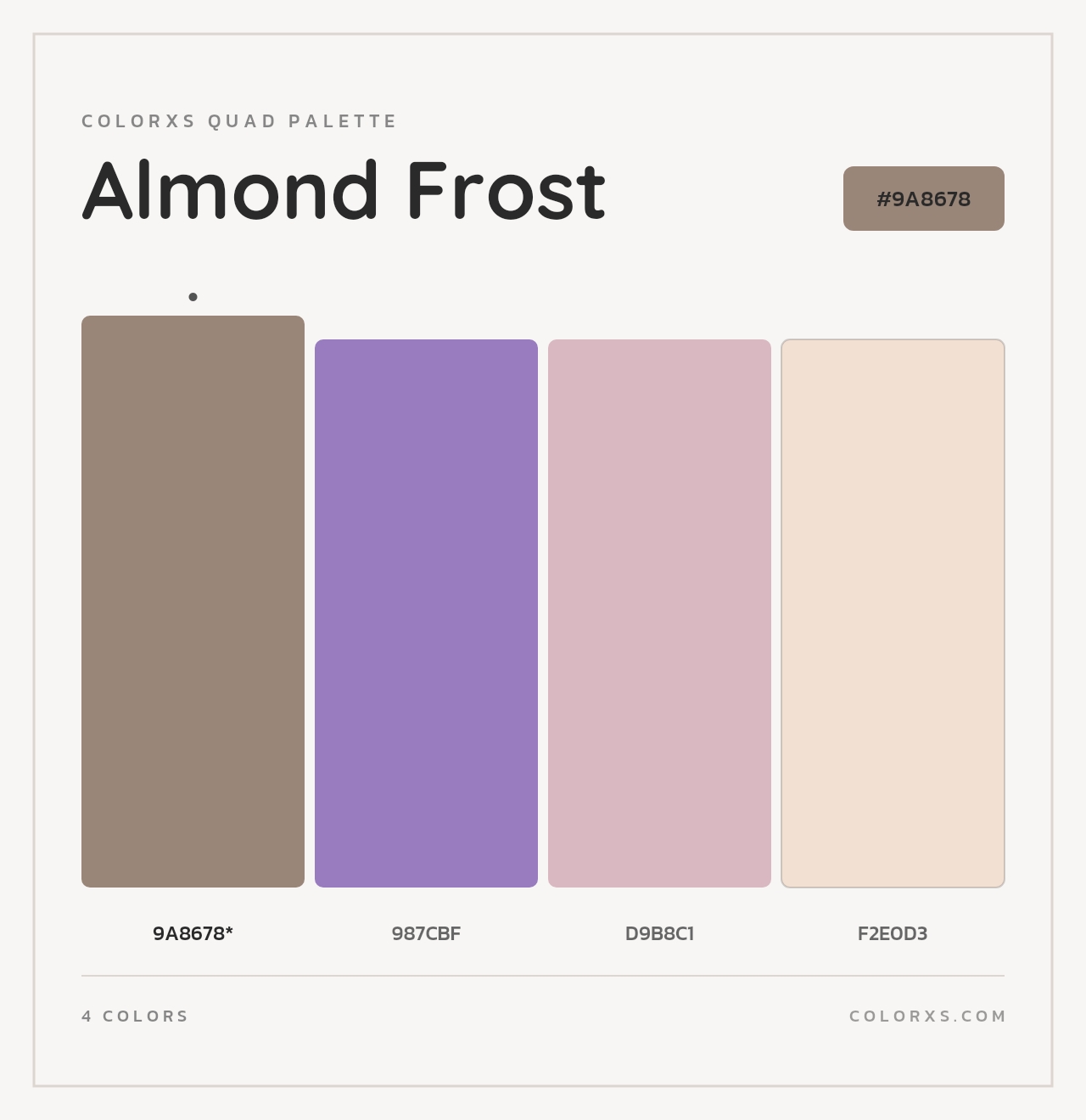Almond Frost - Colorxs Quad Palette