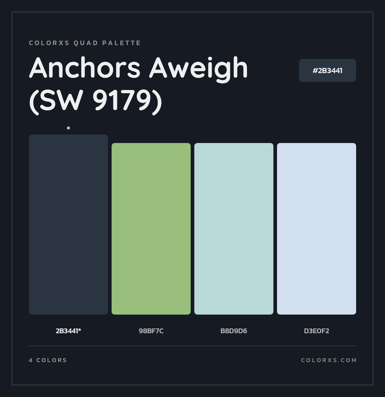 Anchors Aweigh (SW 9179) - Colorxs Quad Palette