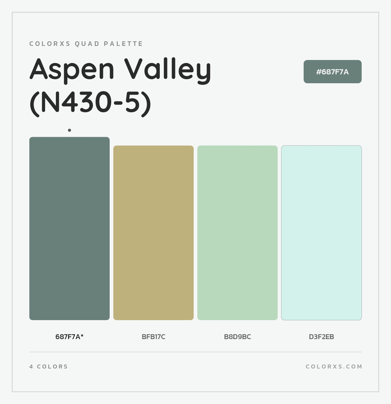 Aspen Valley (N430-5) - Colorxs Quad Palette