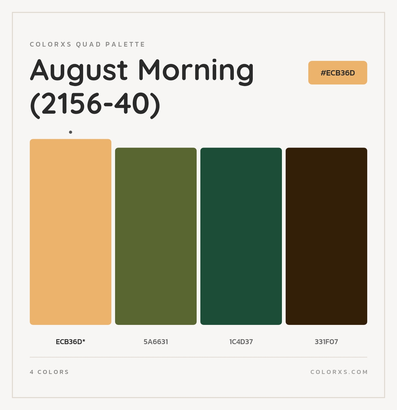 August Morning (2156-40) - Colorxs Quad Palette