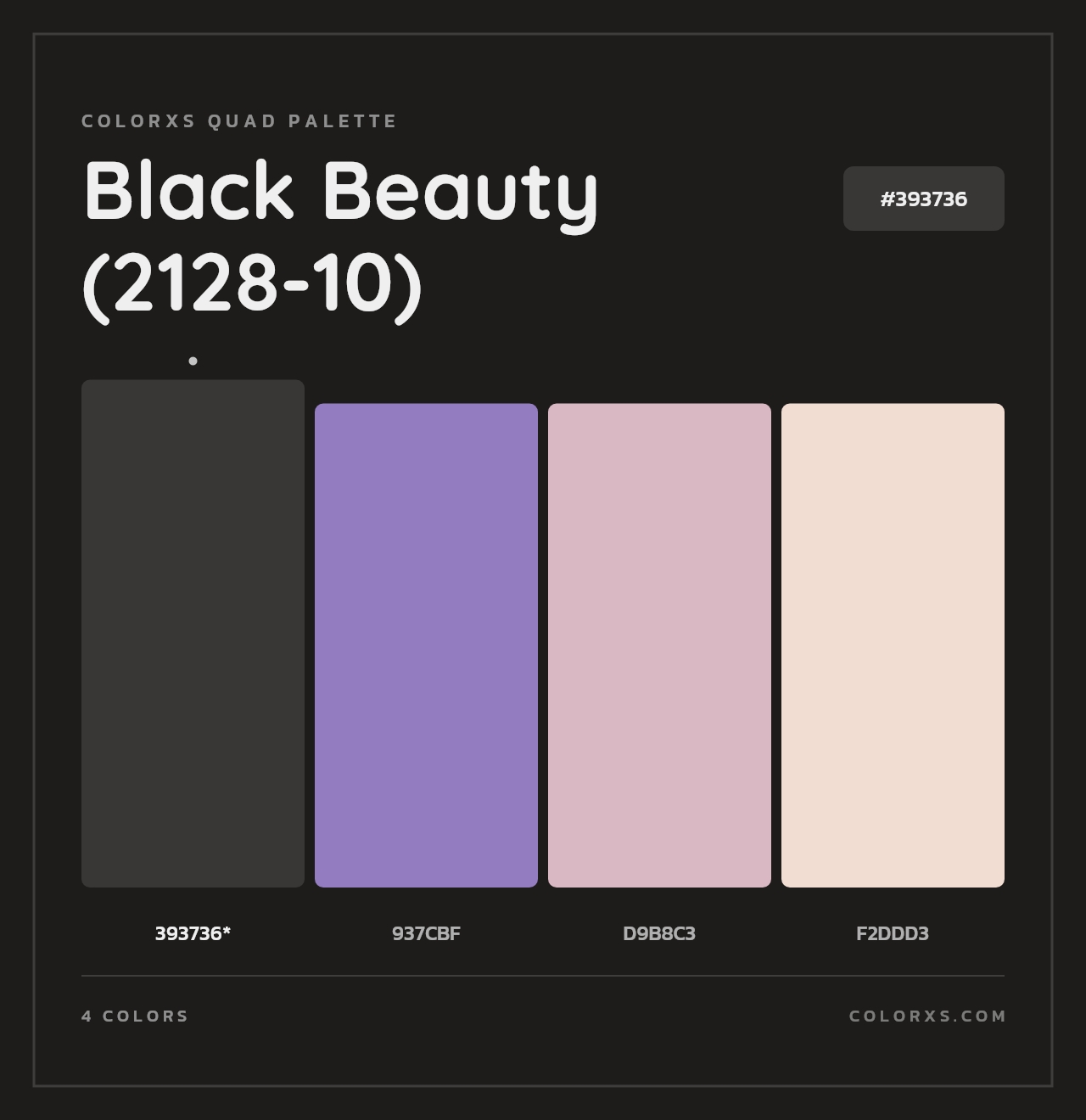 Black Beauty (2128-10) - Colorxs Quad Palette