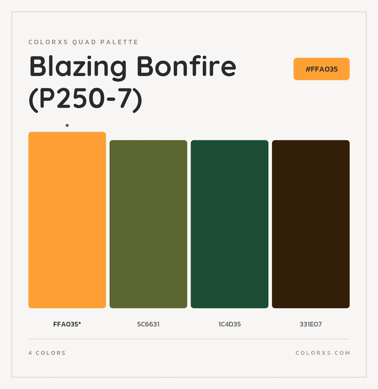 Blazing Bonfire (P250-7) - Colorxs Quad Palette