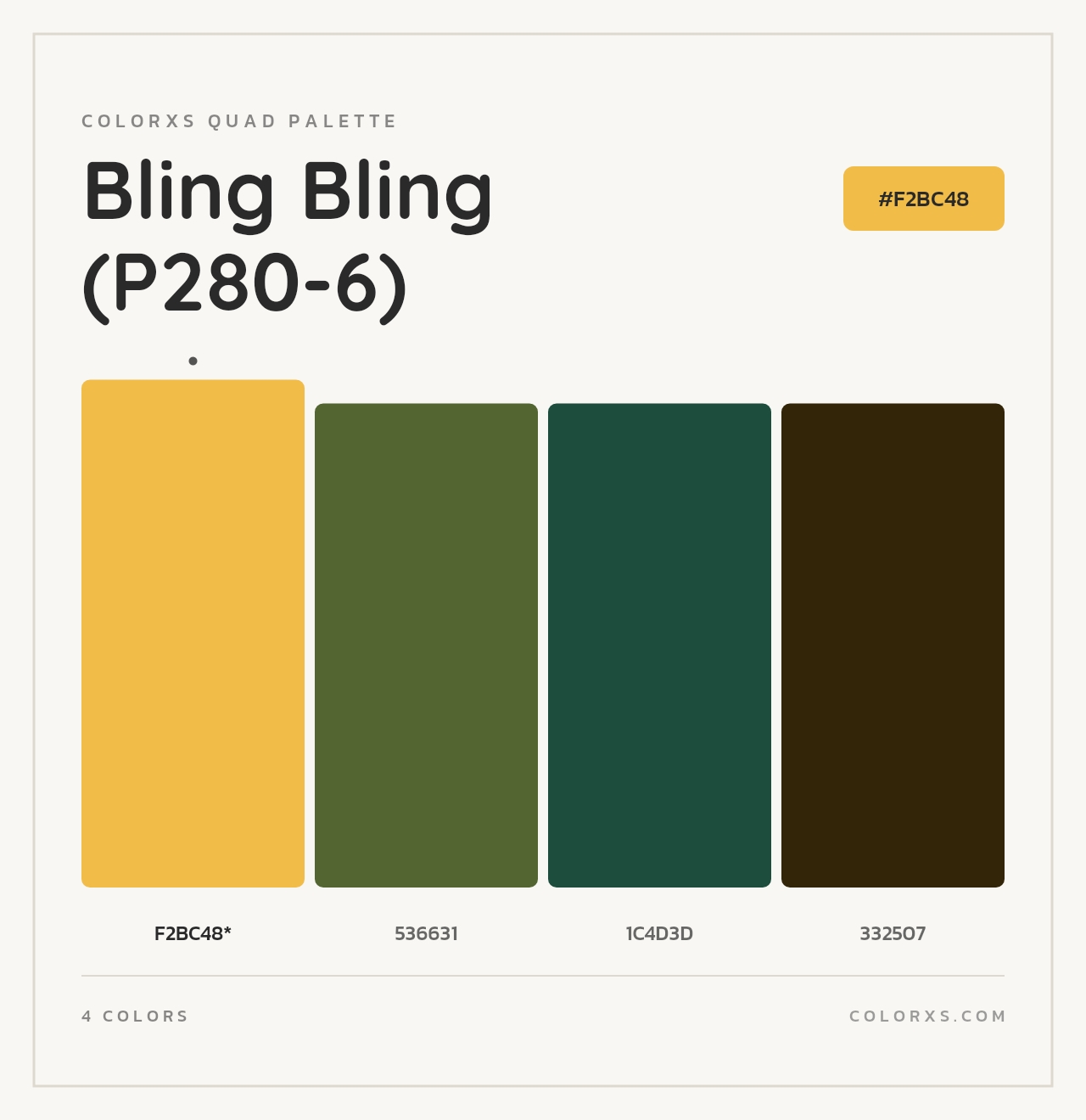 Bling Bling (P280-6) - Colorxs Quad Palette