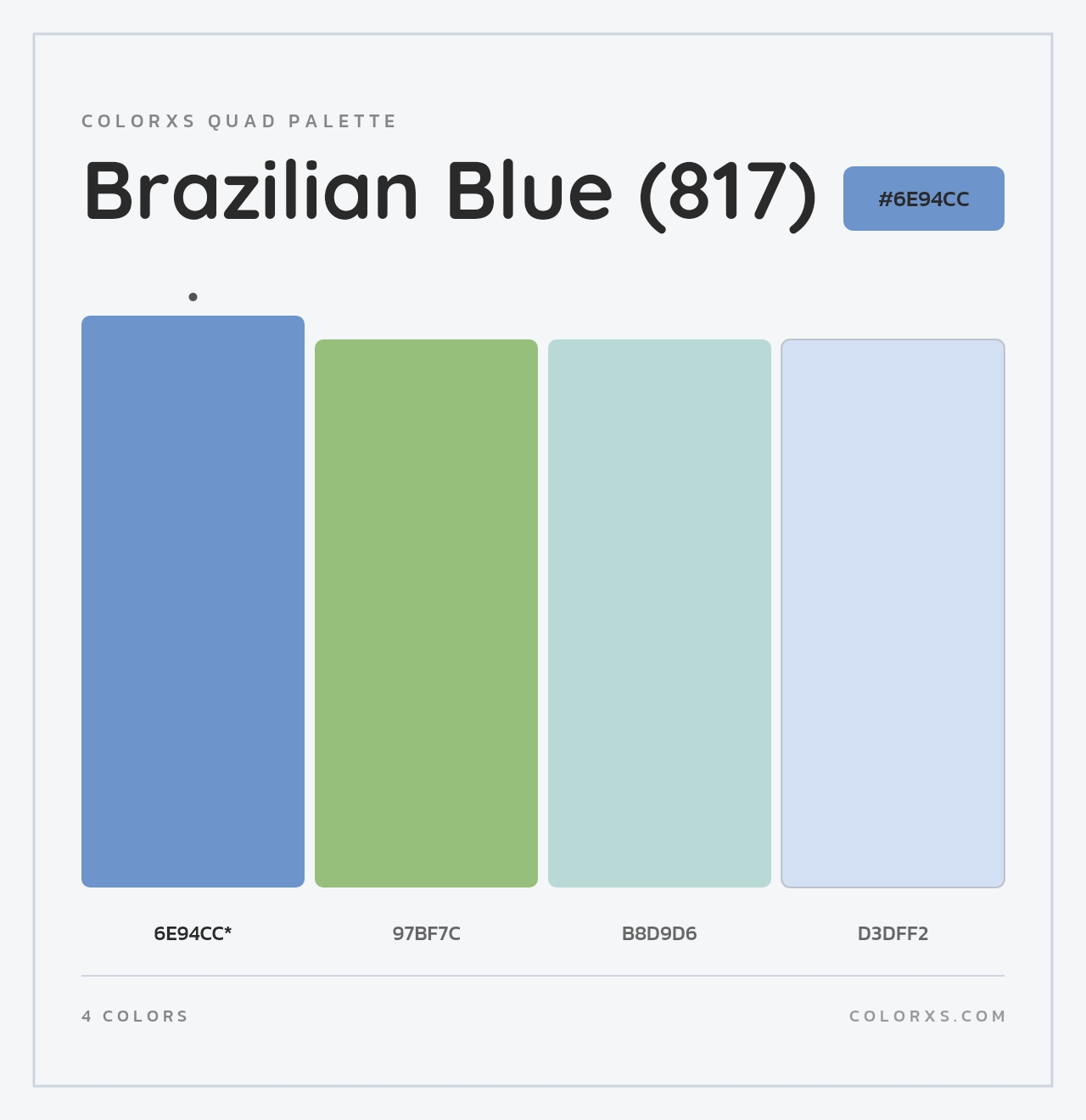 Brazilian Blue (817) - Colorxs Quad Palette