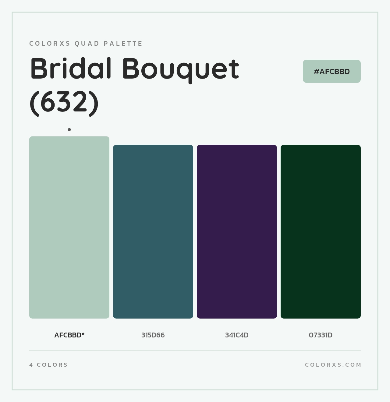 Bridal Bouquet (632) - Colorxs Quad Palette