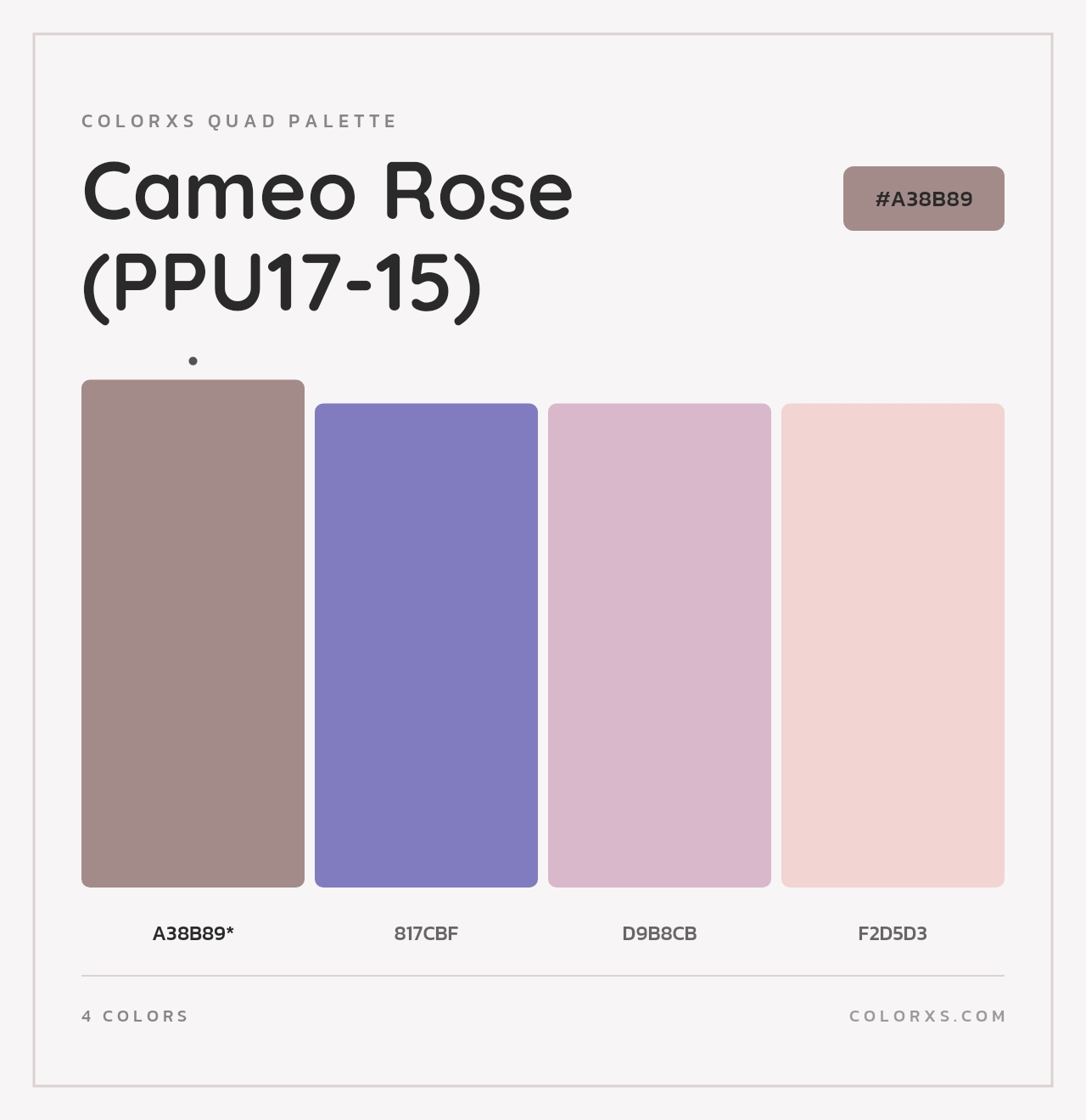 Cameo Rose (PPU17-15) - Colorxs Quad Palette
