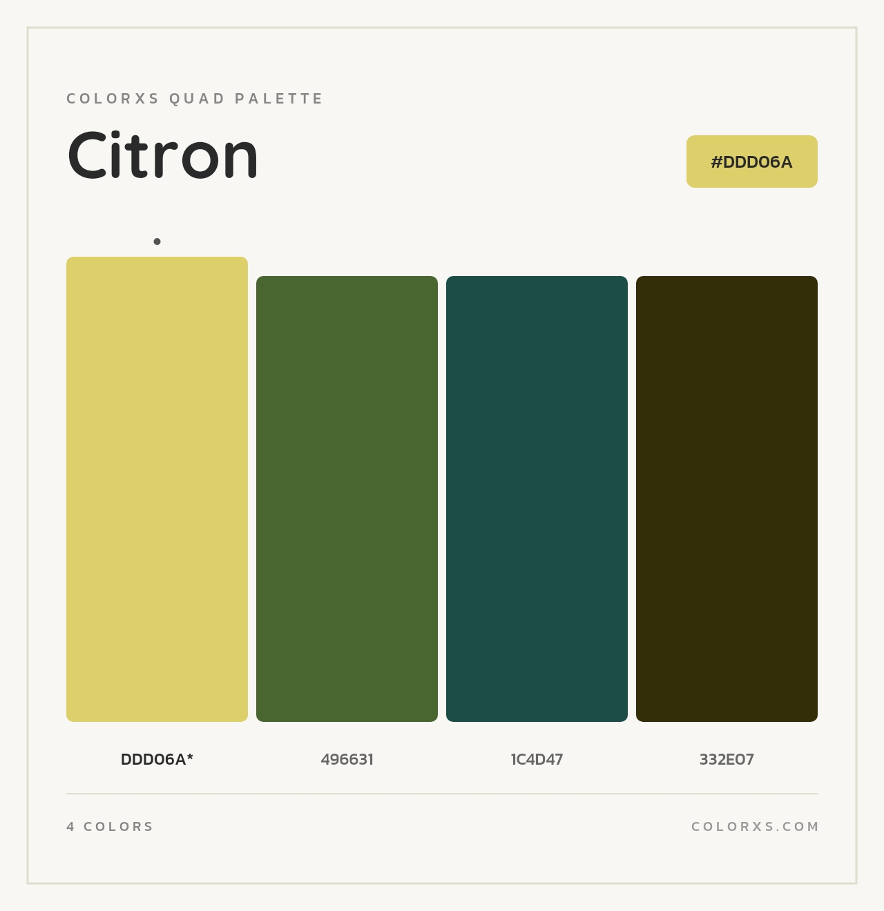 Citron - Colorxs Quad Palette