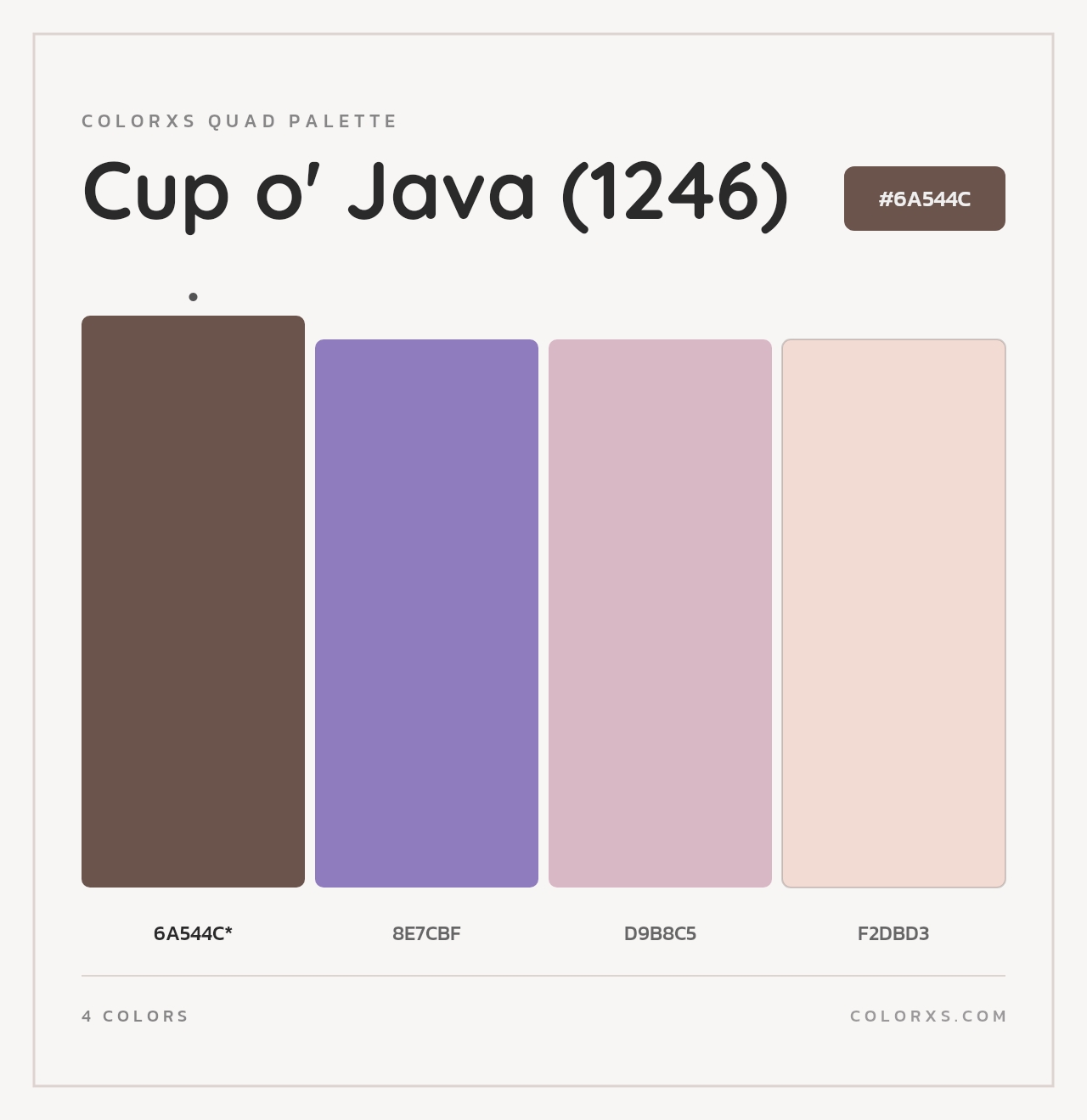 Cup o' Java (1246) - Colorxs Quad Palette