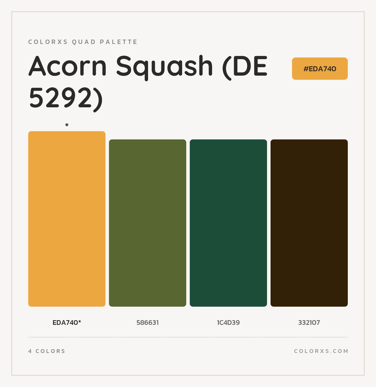 Acorn Squash (DE 5292) - Colorxs Quad Palette