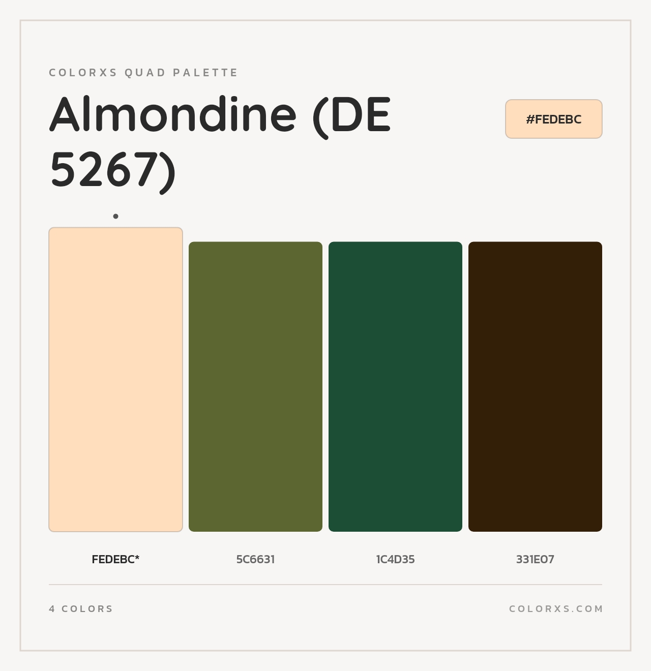 Almondine (DE 5267) - Colorxs Quad Palette