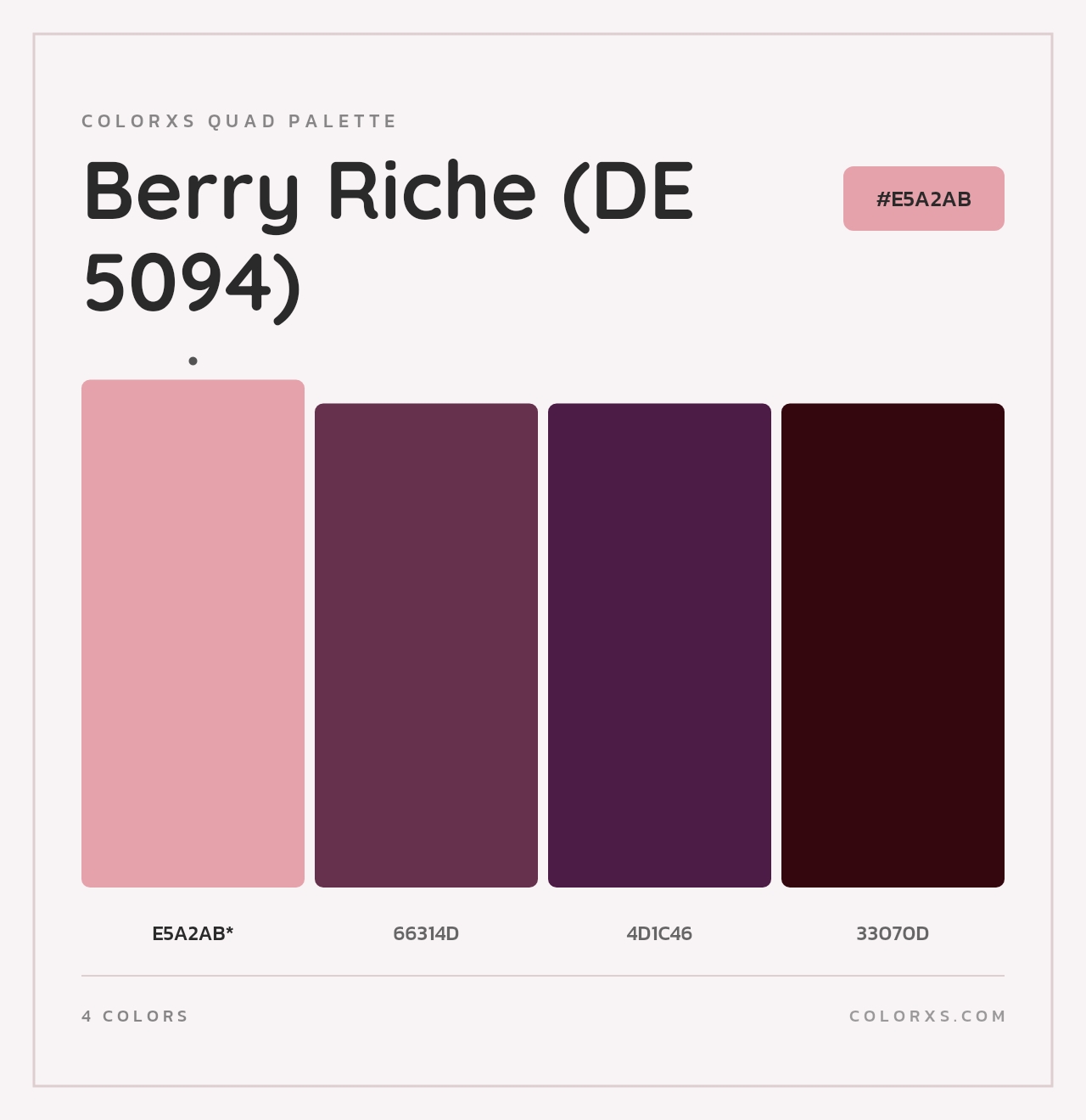 Berry Riche (DE 5094) - Colorxs Quad Palette