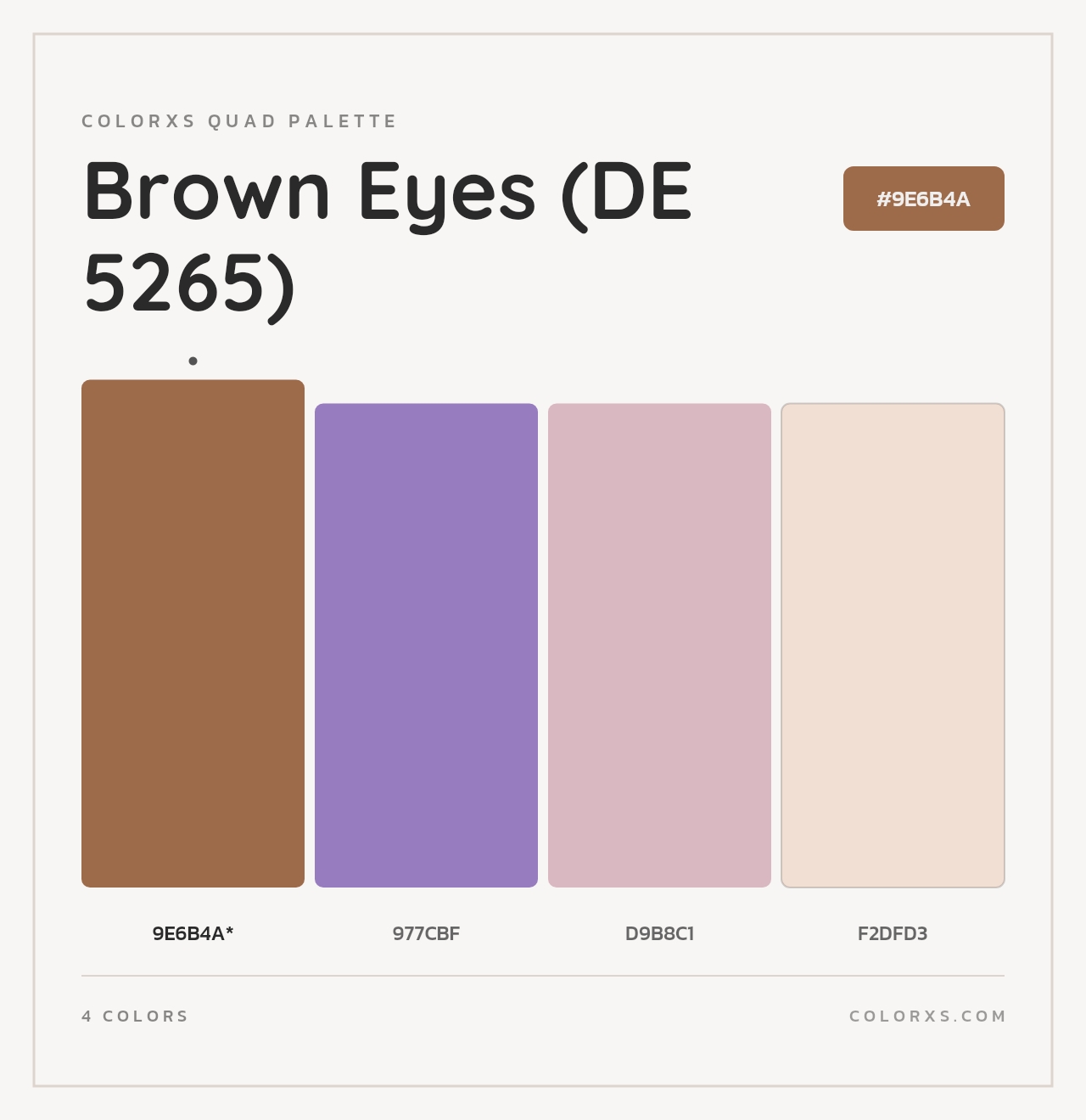 Brown Eyes (DE 5265) - Colorxs Quad Palette
