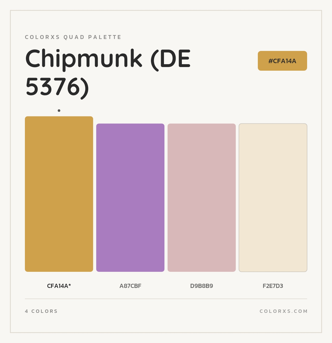 Chipmunk (DE 5376) - Colorxs Quad Palette