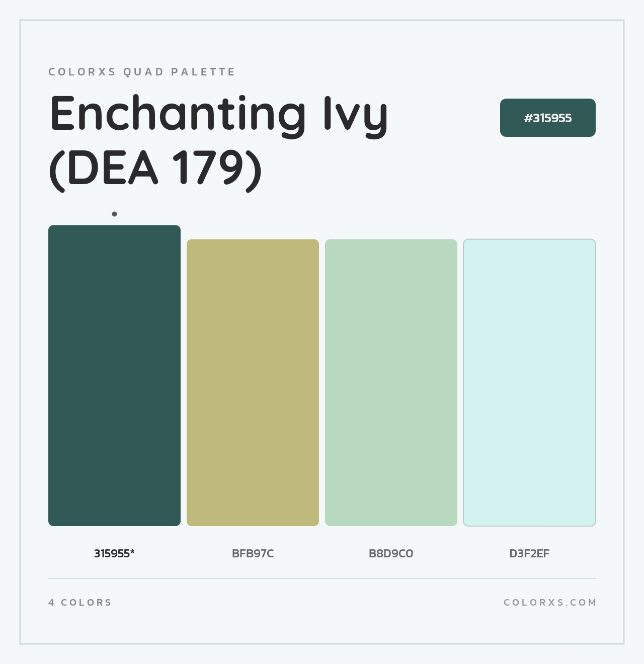 Enchanting Ivy (DEA 179) - Colorxs Quad Palette