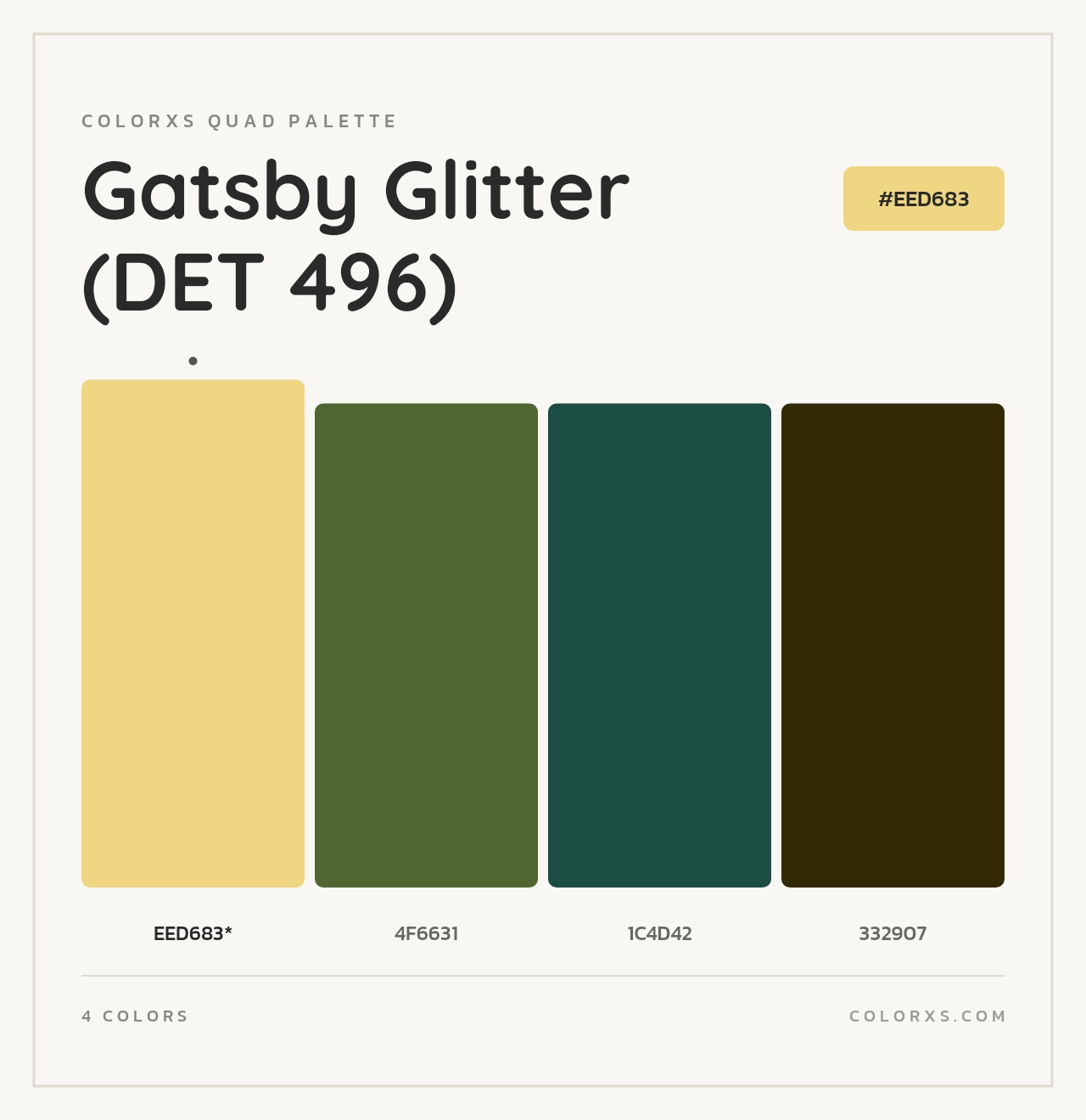 Gatsby Glitter (DET 496) - Colorxs Quad Palette