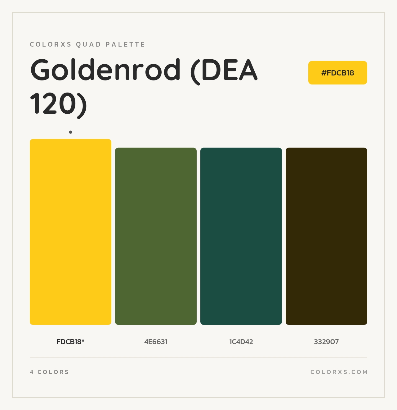 Goldenrod (DEA 120) - Colorxs Quad Palette