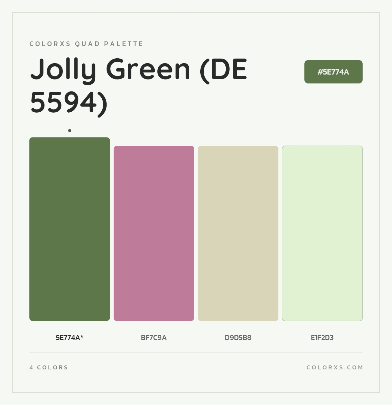 Jolly Green (DE 5594) - Colorxs Quad Palette