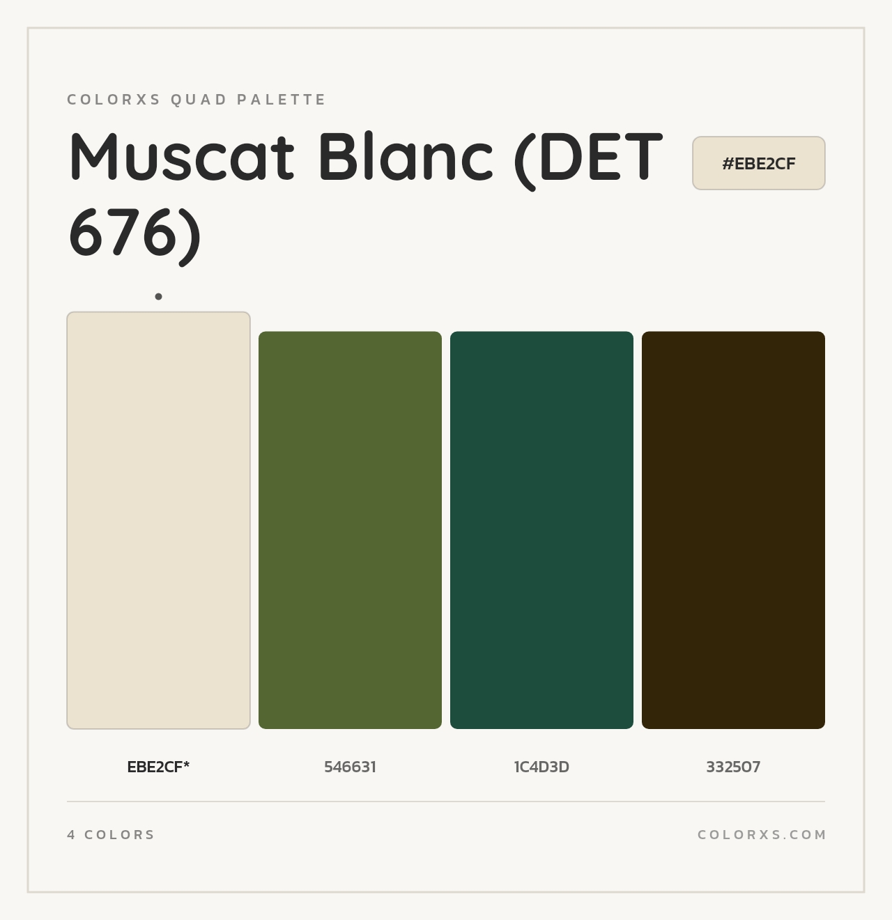 Muscat Blanc (DET 676) - Colorxs Quad Palette