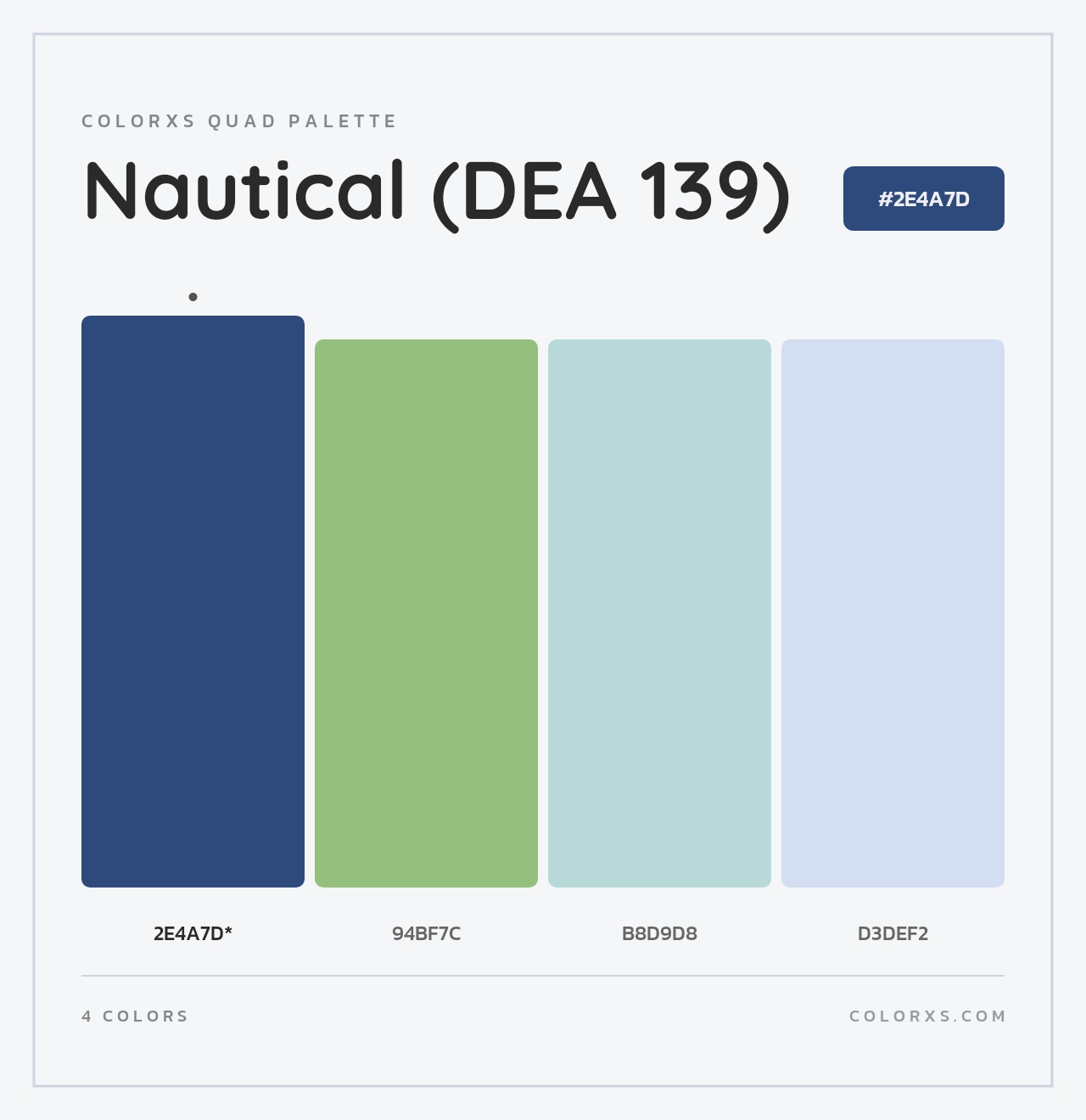 Nautical (DEA 139) - Colorxs Quad Palette