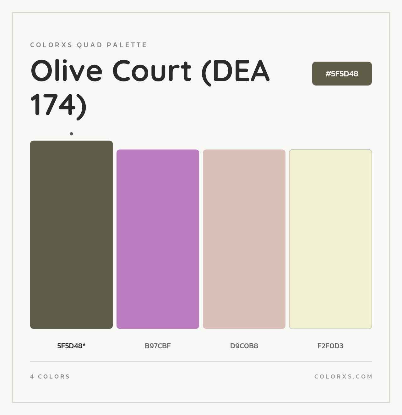 Olive Court (DEA 174) - Colorxs Quad Palette
